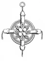 Crux Ansata föreställande manliga och kvinnliga könsorgan