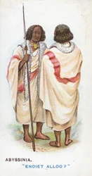 Sedvanlig hälsning i Abessinien, 1907
