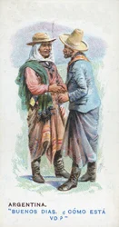 Sedvanlig hälsning i Argentina, 1907