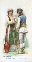 Sedvanlig hälsning i Bulgarien, 1907