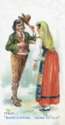 Sedvanlig hälsning i Italien, 1907