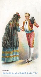 Sedvanlig hälsning i Spanien, 1907