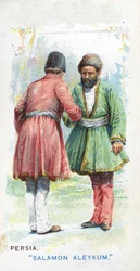 Sedvanlig hälsning i Persien, 1907