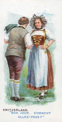 Sedvanlig hälsning i Schweiz, 1907