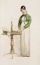 Dagklänning, modetallrik från Ackermanns Repository of Arts