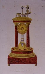 Design för en astronomisk klocka, skylt 139 från Ackermanns 