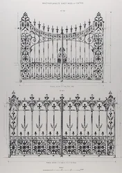 Design för gjutjärnsräcken, från 