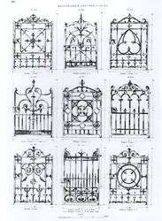 Design för gjutjärnsräcken, från Macfarlanes Castings