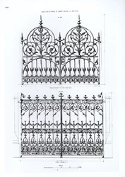 Design för gjutjärnsräcken, från Macfarlanes Castings