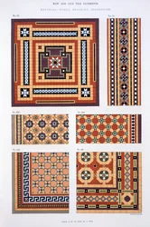 Design från handelskatalogen över Maw & Sons kakelbeläggningar