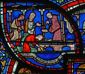 Detalj från Miracle Window som visar Richard Sunieves berättelse
