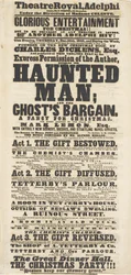 Dickens playbill: The Haunted Man, på Adelphi Theatre Royal, 28 december 1848