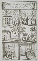 Diverse Manifestations of the Devil, kopia av en illustration från Sadducismus Triumphatus del II, av Joseph Glanvil, London 1681, använd i en magihistoria, publicerad i slutet av 1800-talet