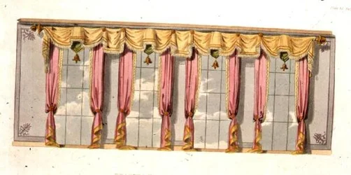 Drawing Room Window Gardiner, skylt 92 från Ackermanns Repository of Arts, publicerad 1816 (färg litho)