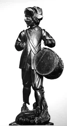 Trumslagare, 1638 (snidat trä)