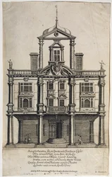 Dukes Theatre, Dorset Gardens, graverad av W. Sherwin (ca 1645-1711) 1673