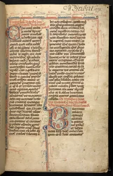 Egerton 3142, f.1r, Text med en upplyst initial, 