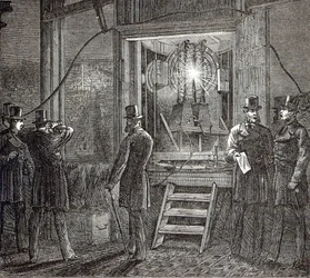 Elektriska apparater för klocktornet, Houses of Parliament från The Illustrated London News, 16 augusti 1873