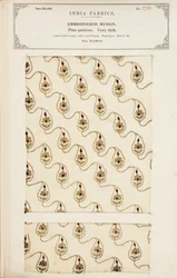 Broderat muslinprov från Madras, från The Collection of the Textile Manufacturers of India, av John Forbes Watson, publicerad 1866