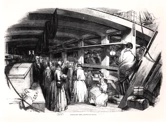 Emigrantskepp, mellan däck, 1850