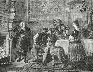 Kejsar Karl V besökte Fuggers, 1882