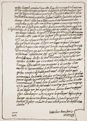 Slutet på ett brev till drottning Elizabeth, från Mary, Queen of Scots, när han satt i fängelse, och bad om att få en katolsk kaplan, illustration från The Church of England: A History for the People av H.D.M. Spence-Jo