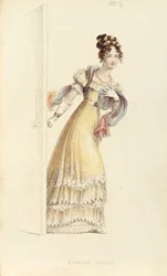 Aftonklänning, modetallrik från Ackermanns Repository of Arts