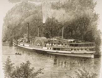 Utflyktsångare på Hudsonfloden, ca 1870, från 