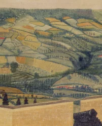 Omfattande landskap sett från Rodborough Fort, ca 1764 (olja på duk) (detalj av 65821)