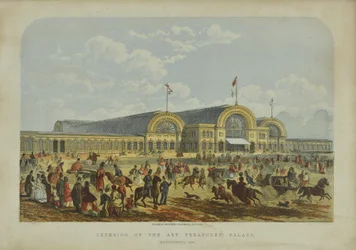 Exteriören av Konstskatternas palats, 1851