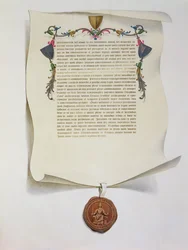 Faksimilupplaga av Magna Carta, publicerad första gången 1225, 1816