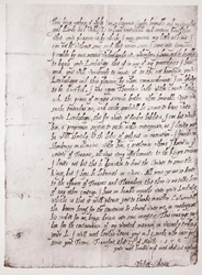 Faksimil av Philip Sidneys handstil vid 18 års ålder, 23 mars 1572