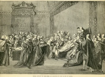 Fatalt beslagtagande av jarlen av Chatham i House of Lords, 1778