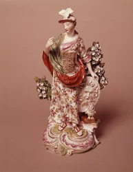 Figur av gudinnan Athena, Derby Porcelain Works, c.1800 (porslin)