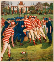 Fotboll, från British Sports and Games, pub. C. 1880.