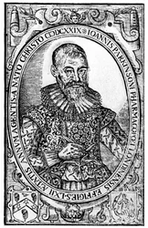 Frontispice for Paradisi in Sole Paradisus Terrestris av John Parkinson, publicerad 1629