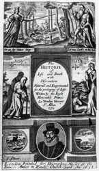 Frontispice till Francis Bacons The History of Life and Death, publicerad 1638
