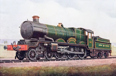 G.W.R Caldicot Castle, illustration från The Book of the Locomotive av G. Gibbard Jackson, publicerad 1924