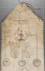 Genealogisk rulle över kungarna av England, ca 1440-79 (penna och bläck på pergament)