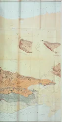 Geologisk karta över Cutchöknen, 1870