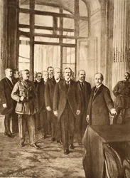 Tyska politiker på slottet i Versailles, 1919