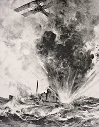 Tysk ubåt bombade och sänktes 26 augusti 1915, från 