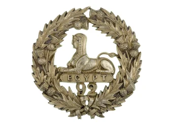 Glengarry-märke, ca 1874-81 (vit metall)