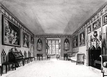 Great Parlour of Strawberry Hill (litho) (s/h foto) swed