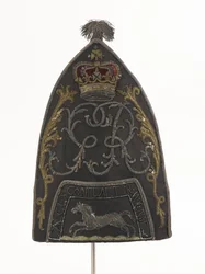 Grenadierkeps, South Bn, Hampshire Militia, buren av Lt J B Harrison