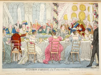 Gudgeon Fishing a la Conservatory, pub. 1811