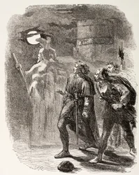 Hamlet, Horatio og Marcellus ser spøgelsen, fra 