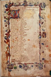 Harley 1758, fol.1, The Prologue, från 