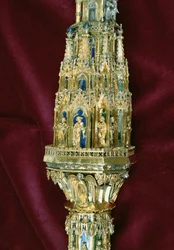 Chef för crozier William of Wykeham (ca 1320-1404): Peters sida (förgylld silver) (detalj) (se 205101-205132)