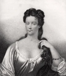 Henrietta Knight, graverad av Bocquet, illustration från "A catalogue of Royal and Noble Authors, Volume V", publicerad 1806.